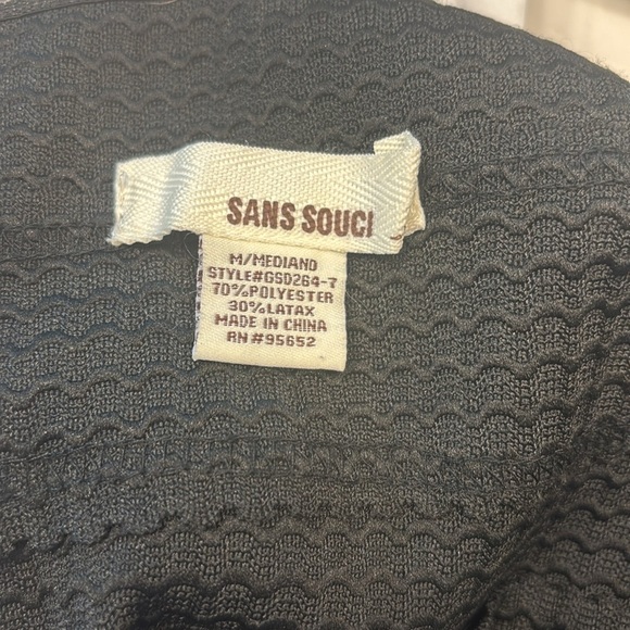 Sans Souci Black Strapless Fit N Flare Mini Dress Medium Party Cocktail Wedding - Picture 8 of 8